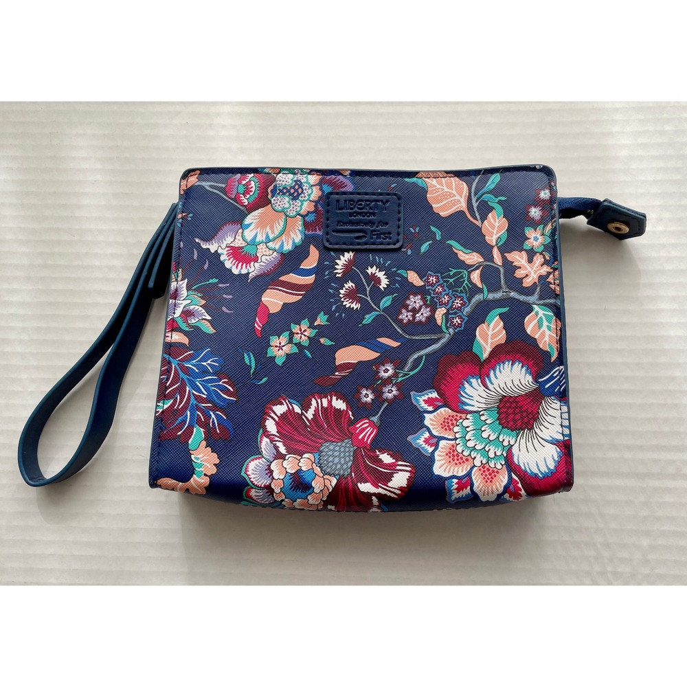 Liberty of London British Airways First Class Floral Wristlet Pouch Kit Bag - Picture 1 of 8